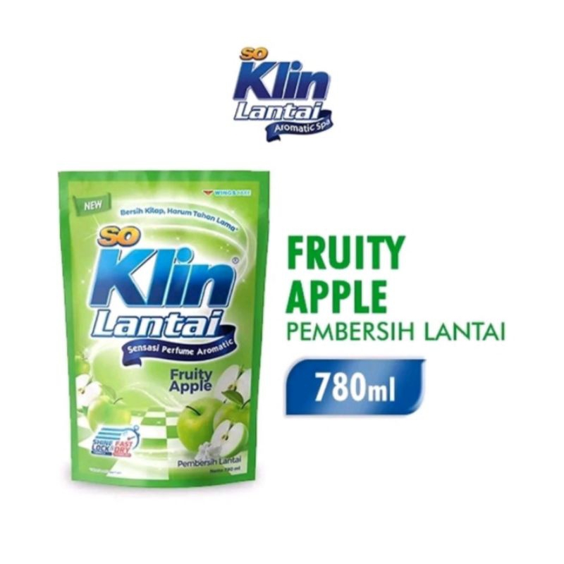 Soklin Lantai Fruity Apple 780Ml, Soklin Lantai Sereh Refill 780Ml, Soklin Lantai Moment In Gold 780