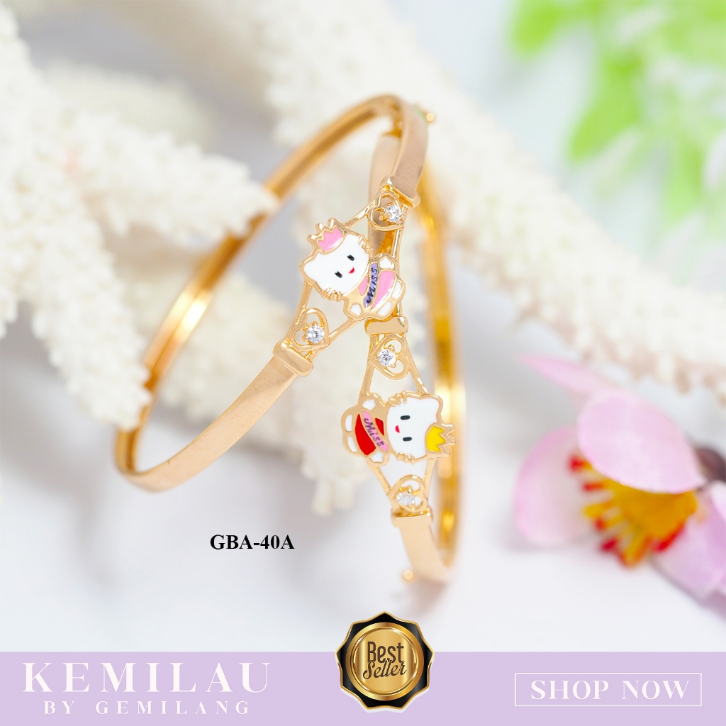 GELANG ANAK EMAS ASLI MODEL MISS QUEEN KADAR 6 KARAT ATAU 300 DAN 8 KARAT ATAU 375 GELANG BANGKOK SI