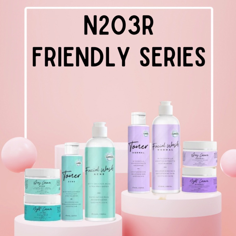 N203R Friendly Series Paket Brightening Mencerahkan Wajah Paket Skincare N203R Paket Acne Friendly S