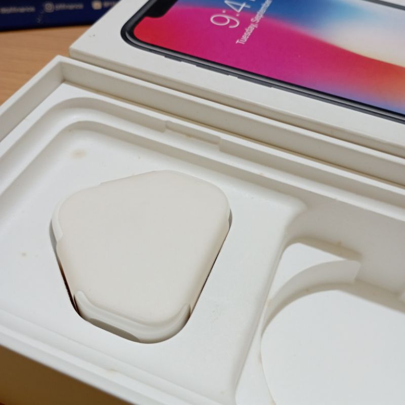 Charger iPhone X Inter Kaki Tiga Original Bawaan