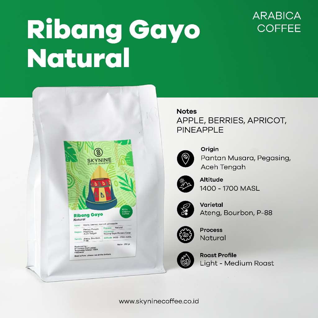 

KOPI ARABIKA RIBANG GAYO NATURAL ROASTED BEANS