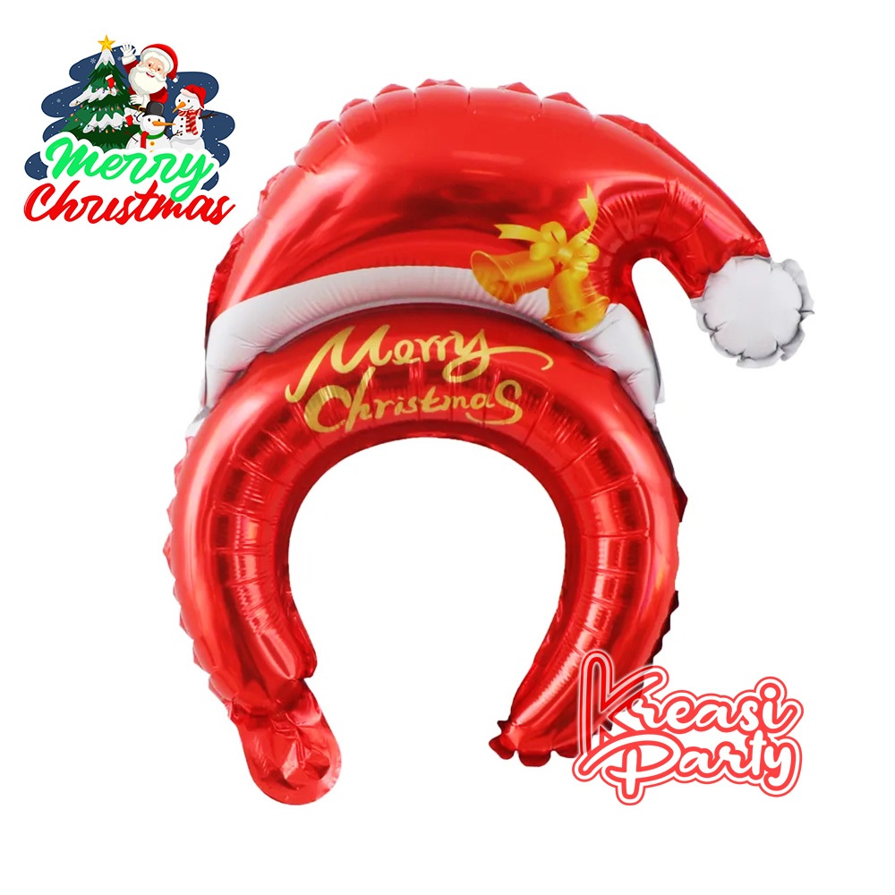 Balon Bando Topi#2 / Balon Bando Christmas / Balon Bando Natal