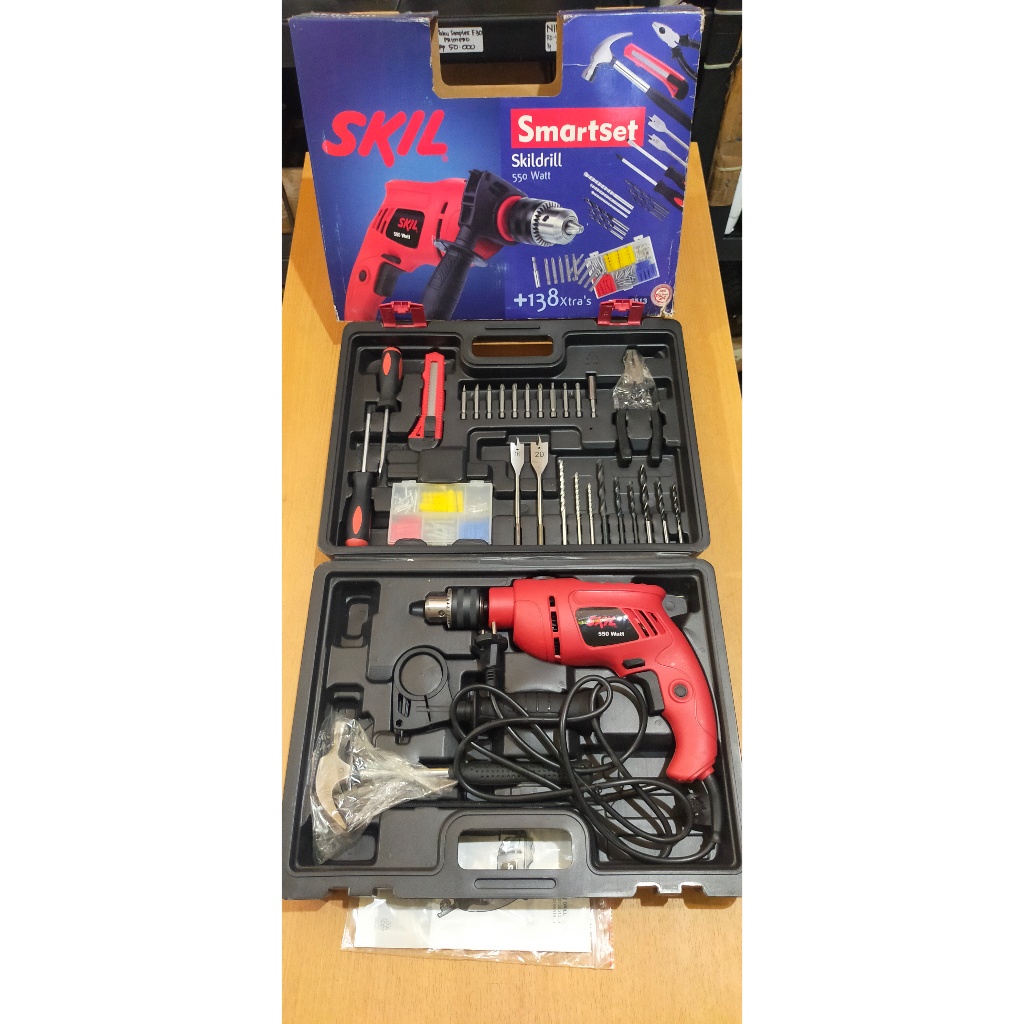 SKILL 6513 Mesin Bor Impact Drill 13mm + Koper Set Acc