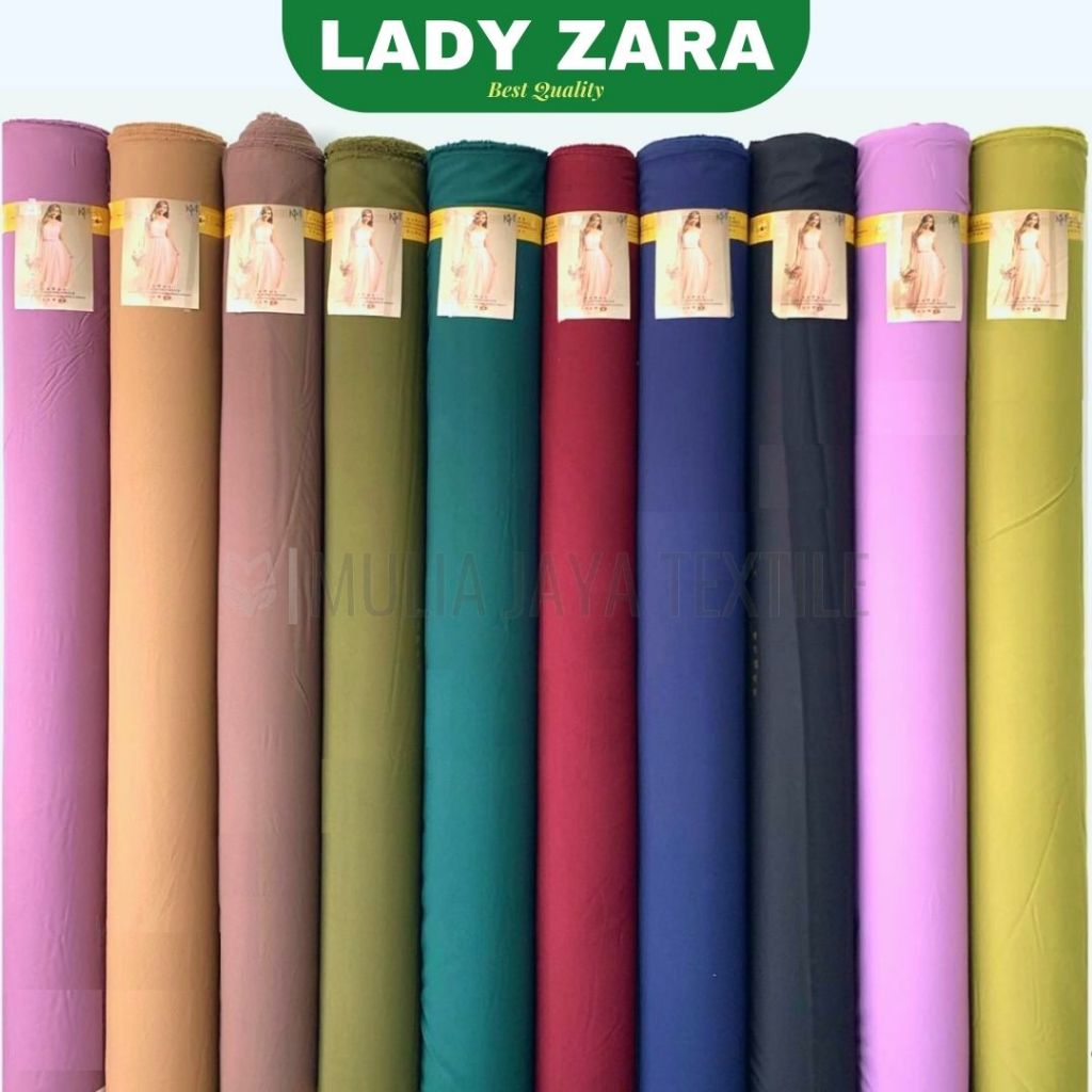 Kain Lady Zara Strech Polos Premium Original Meteran LDZ