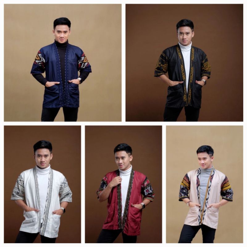 (READY DAN STOK) KIMONO JAS BLAZER PRIA TENUN ORI - Baju Tenun - Baju Batik - Kemeja batik