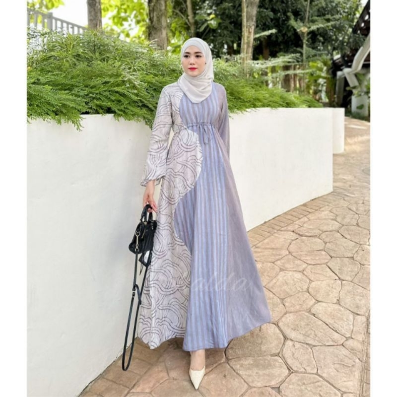 SOFT PURPLE SILK SUTRA DRESS/GAMIS TERBARU SILK SUTRA PREMIUM