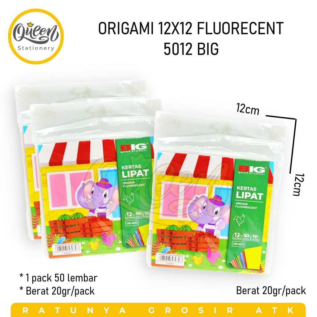 

1 PACK ORIGAMI 12X12 FLUORECENT 5012 BIG ORIGAMI PAPER KERTAS LIPAT (010234)