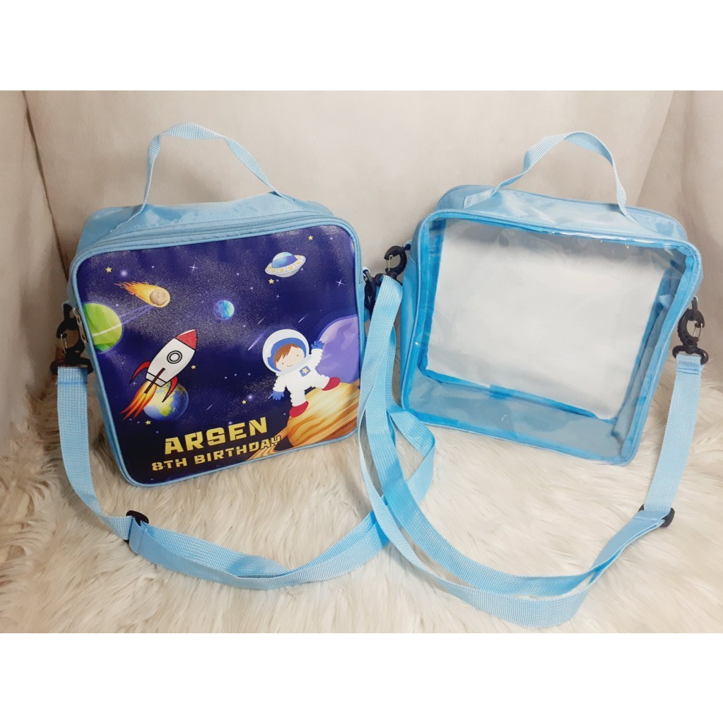 Tas  Slempang Tote Bag Resleting Mika Tebal Custom