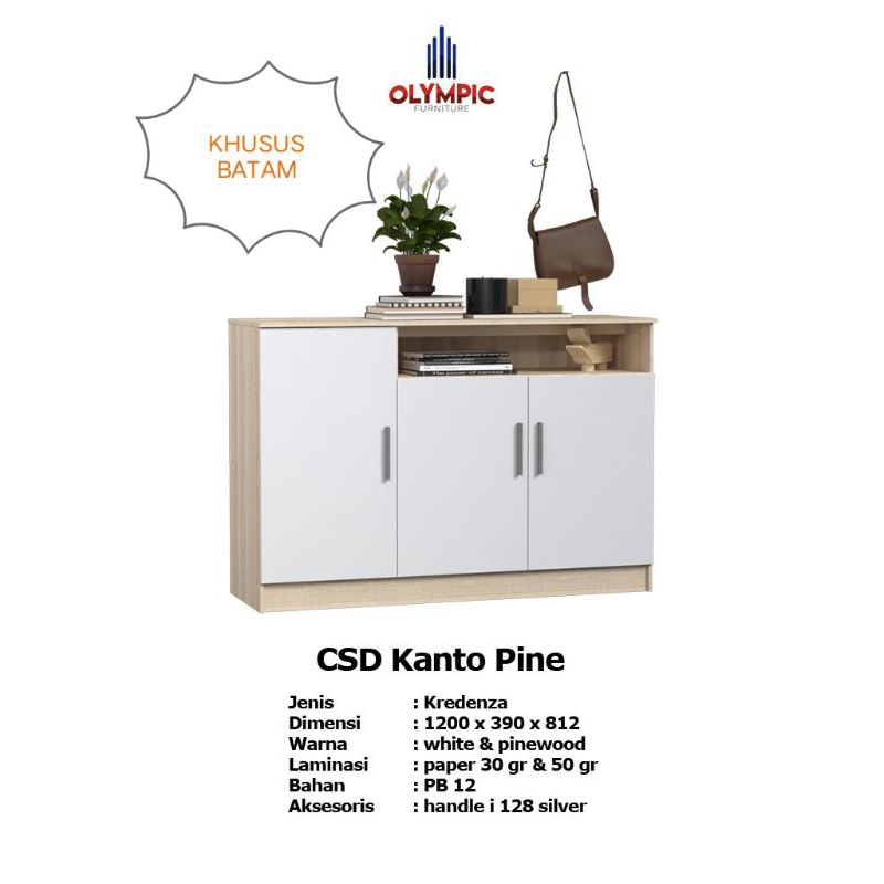LEMARI LACI SERBAGUNA OLYMPIC CSD KANTO PINE / LEMARI KABINET MINIMALIS / RAK SERBAGUNA