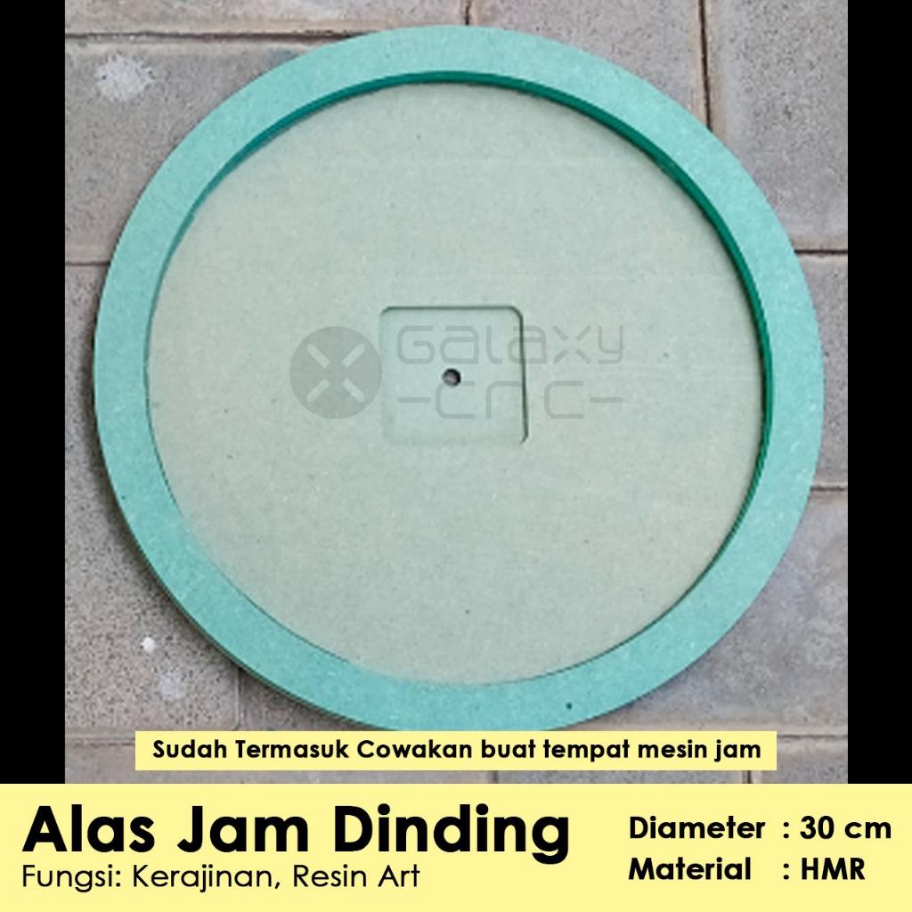 Alas Jam Dinding Diameter 30 cm - HMR - Jam Dinding dekorasi / resin / art