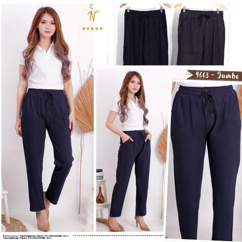 CELANA POLOS MOTIF SERAT NERON JUMBO