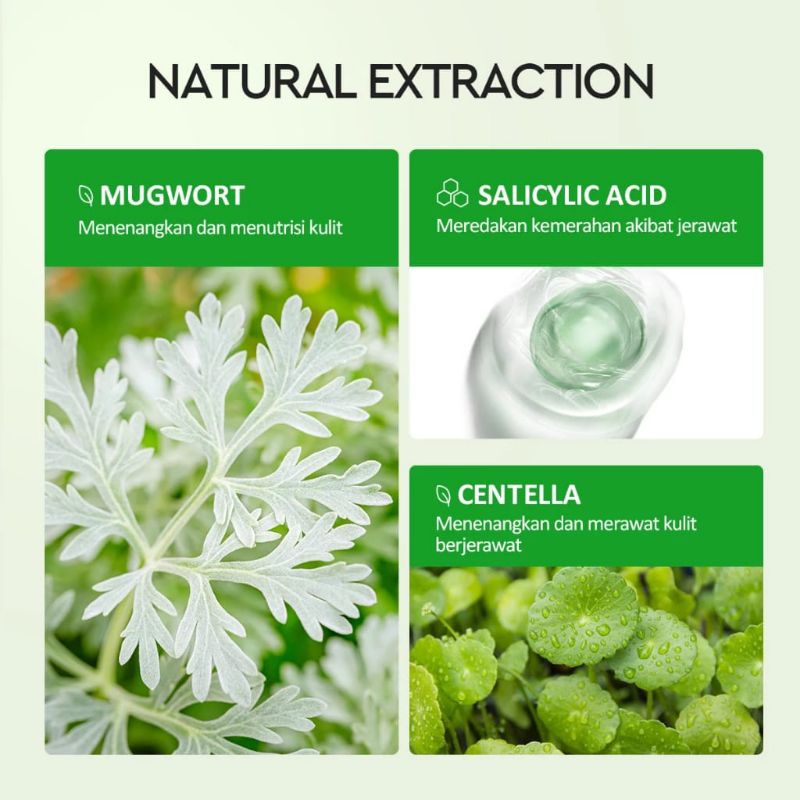 Glad2glow Mugwort Clay Mask Masker wajah face cleasing stick salicylic acid