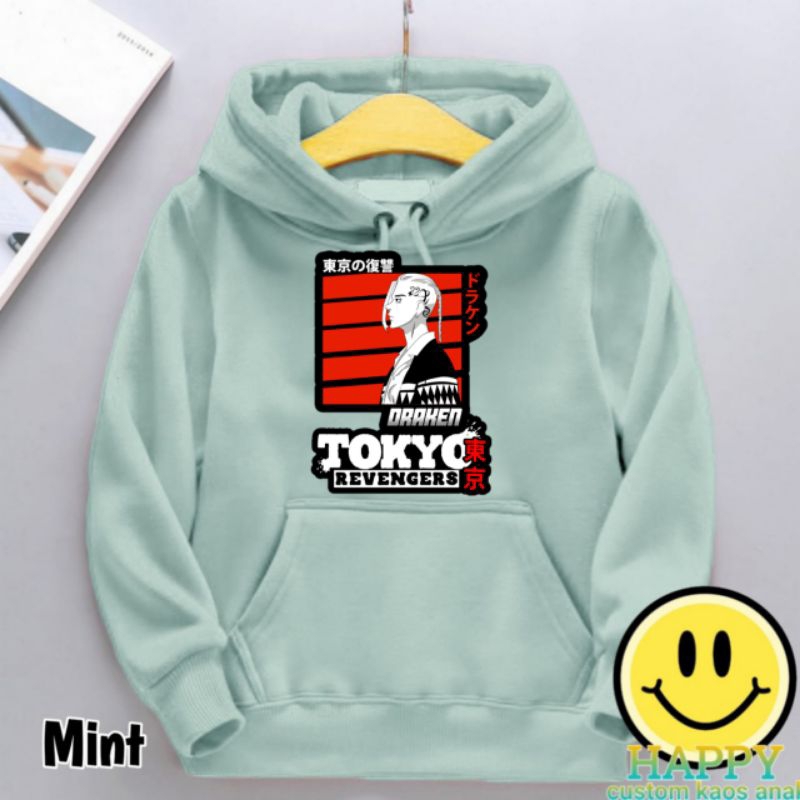 Hoodie anak Gambar karakter Anime DRAKEN TOKYO REVENGERS