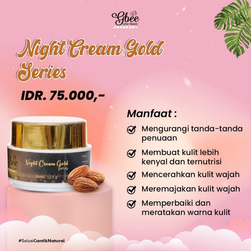 Gbee Glow Beauty Night cream Gold Gbee Glow Beauty Treatment