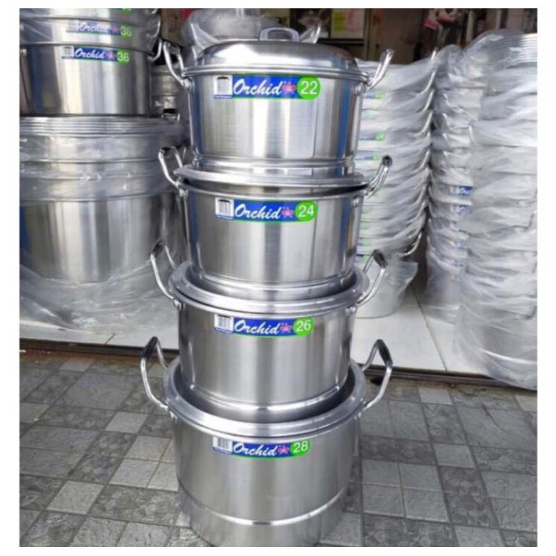 ORCHID Dandang Nasi / Panci Kukusan Aluminium Tebal/ Langseng Nasi