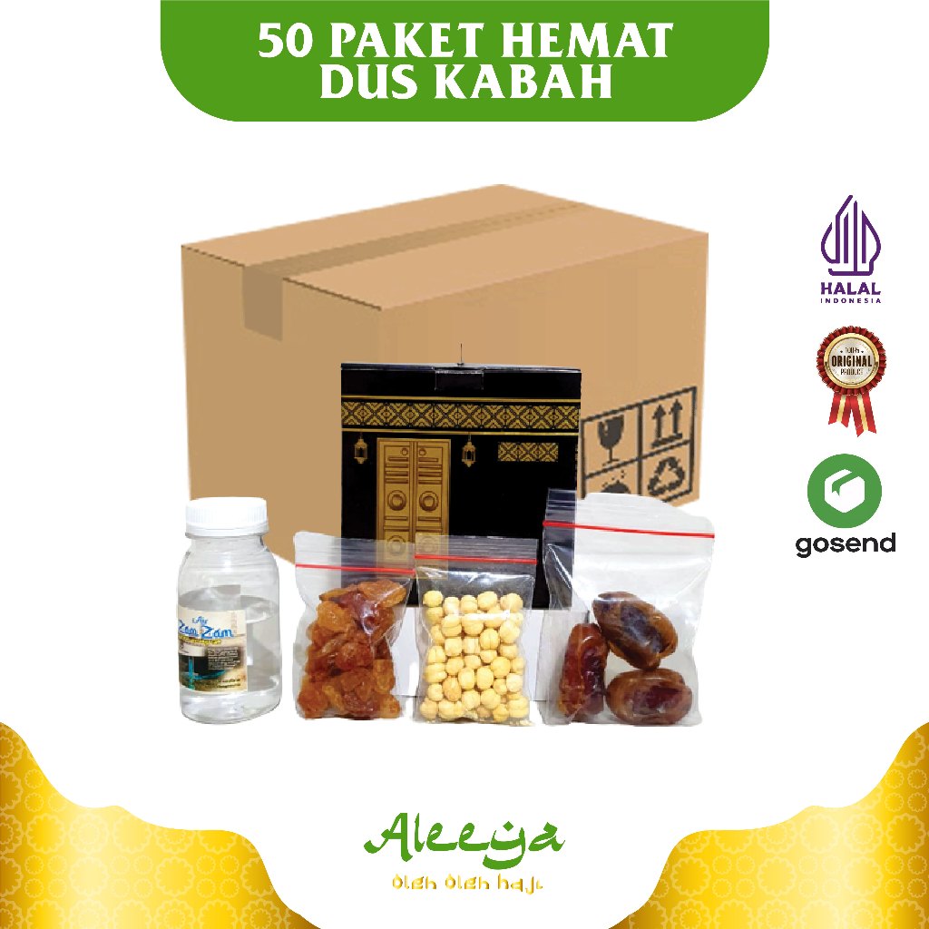 

paket hemat oleh oleh haji dan umroh dus kabah per 50 pcs