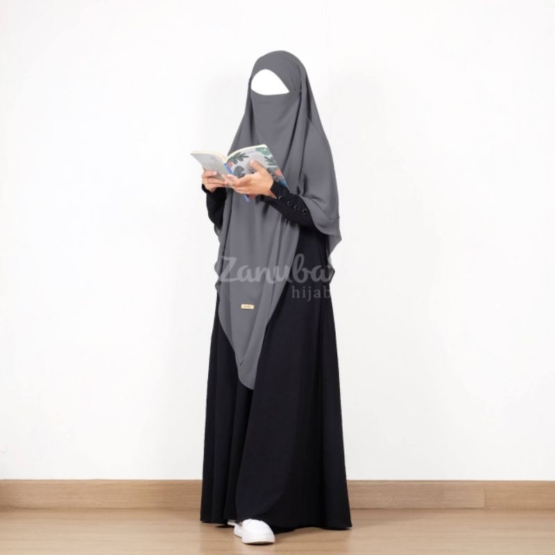 Botan Dress By Zanuba / Gamis Syar'i / Gamis Dewasa / Gamis Daily / Gamis Simple / Gamis Hitam / Gam