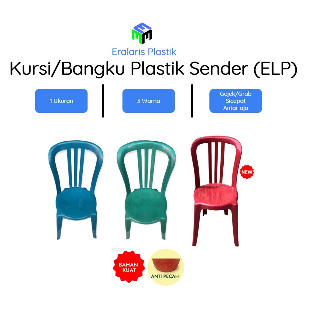 Kursi/Bangku Plastik Sender (ELP)