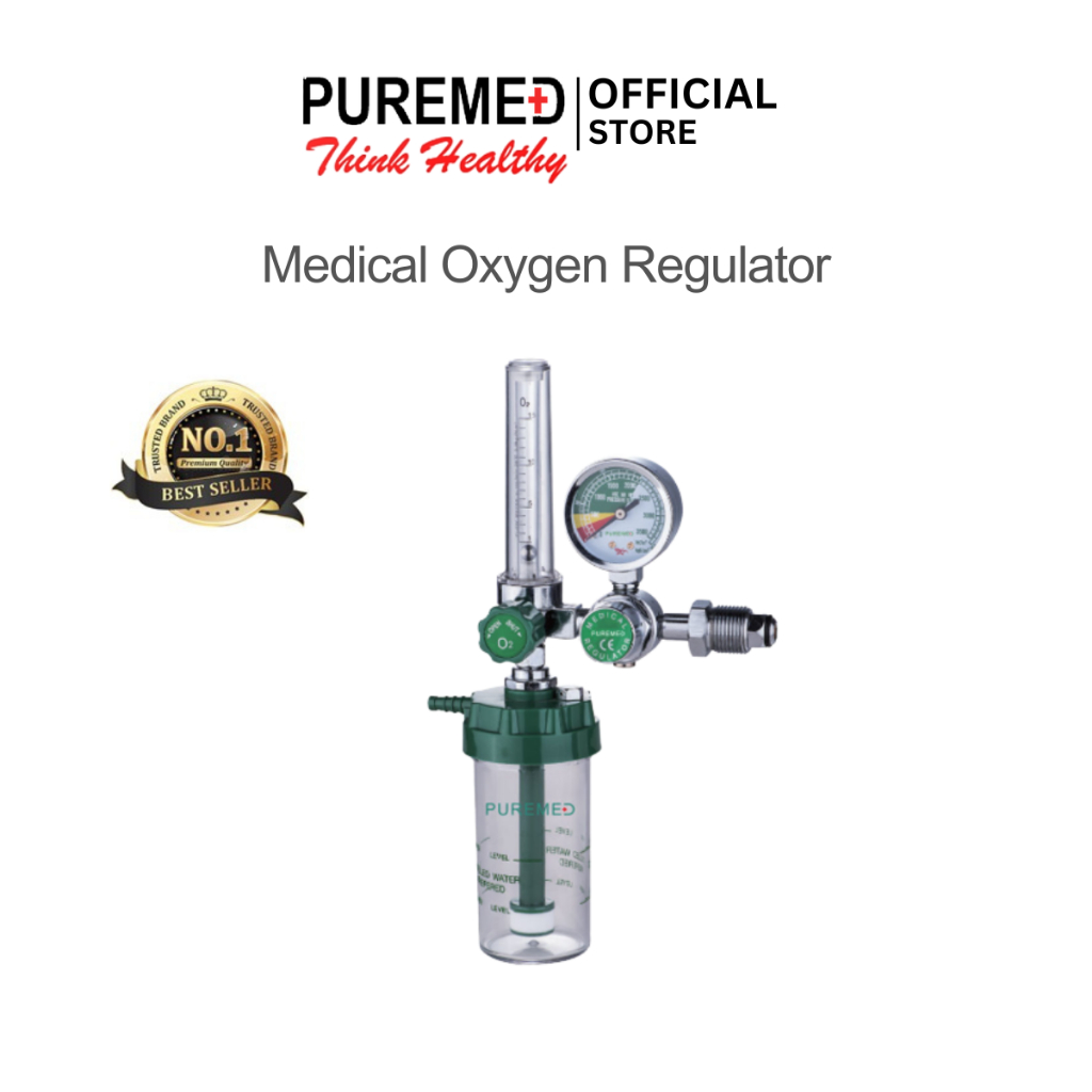Puremed Regulator Oksigen / Medical Oxygen Regulator/ Regulator Tabung Oksigen