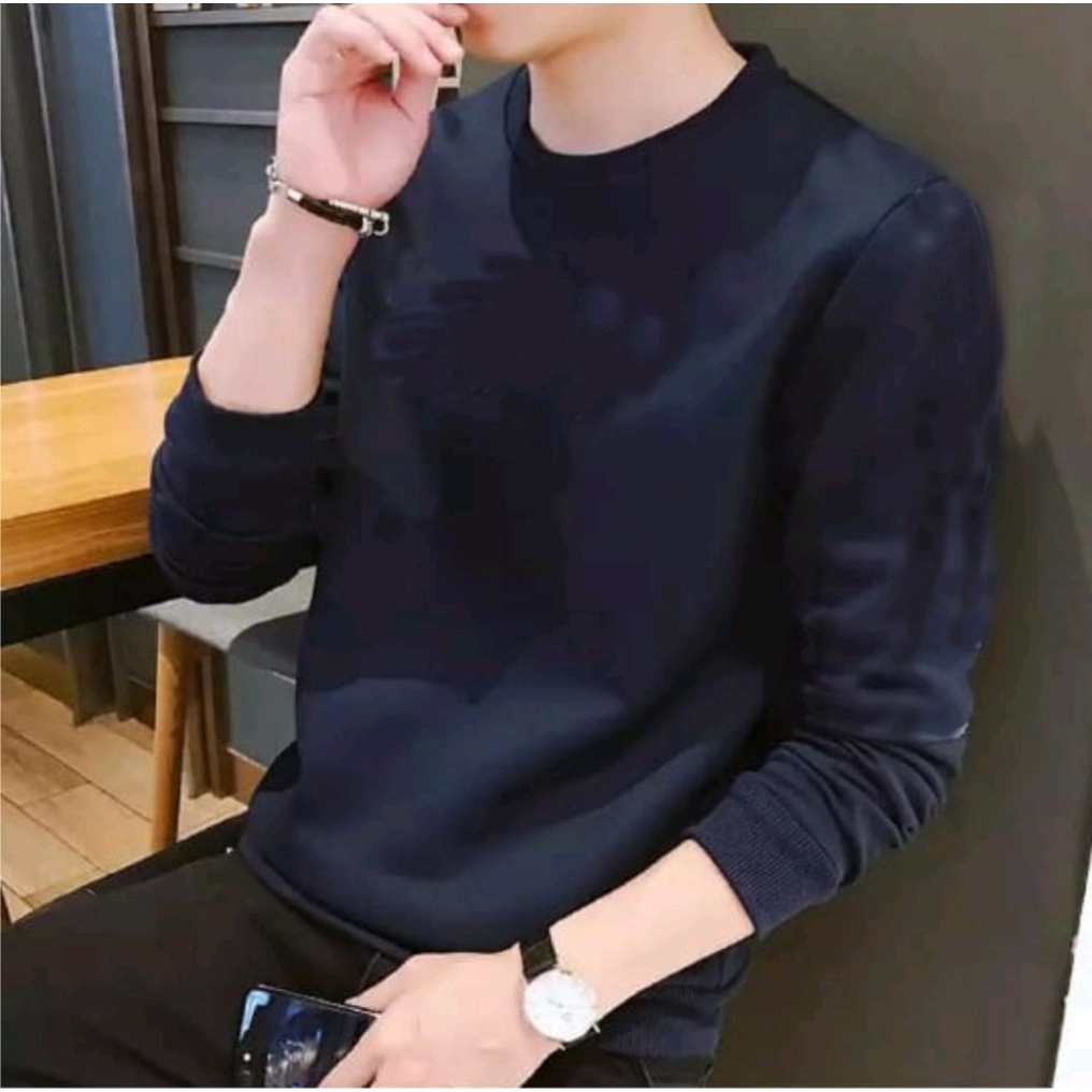 Bisa COD Sweater Keren Promo Sale Kaos Polos Panjang Baju Unisex Cowok Terbaru Crewneck Pria Distro Sweter Pria Terlaris Kaos Lengan Panjang Sweater Remaja Dewasa Kaos Oblong Murah