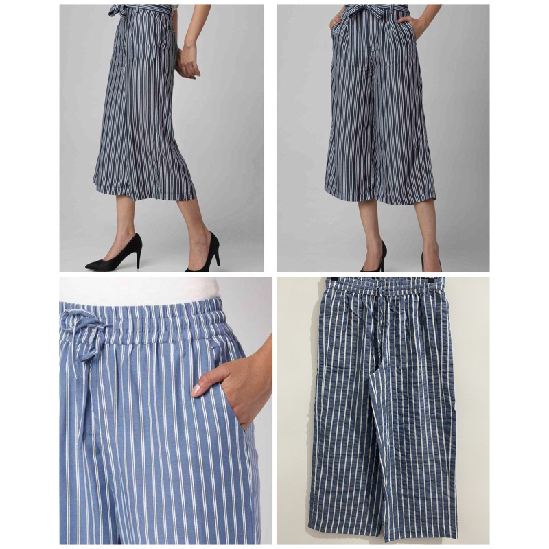 Drape Wide Pants Kulot Model Denim By Isuga