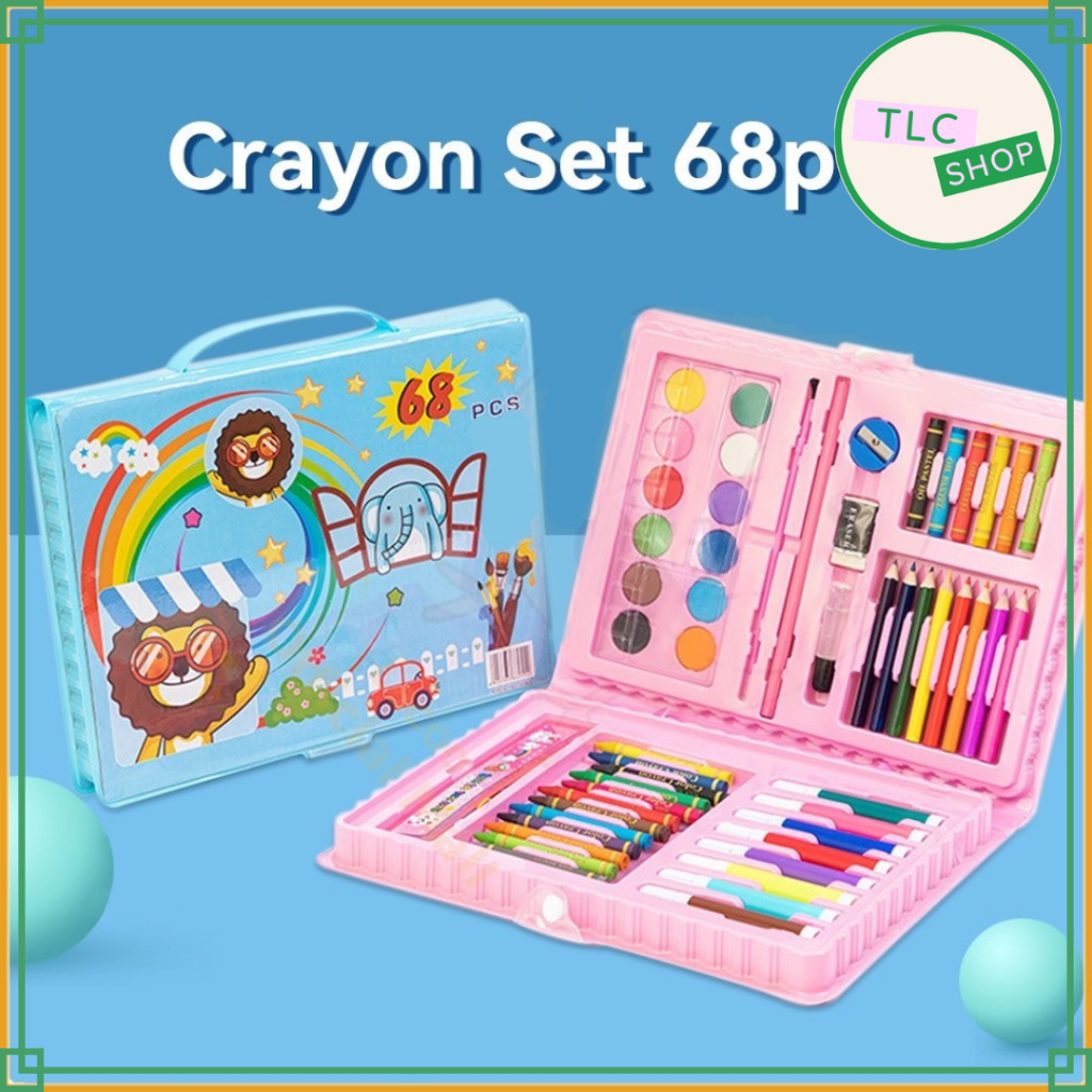 

Set Crayon 68PCS / Krayon Mewarna Alat Menggambar dan Mewarnai Anak