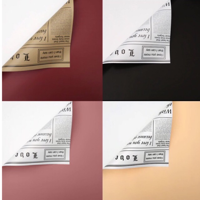 

[SATUAN] Kertas Buket Bunga Cellophane BiColor Koran Newspaper