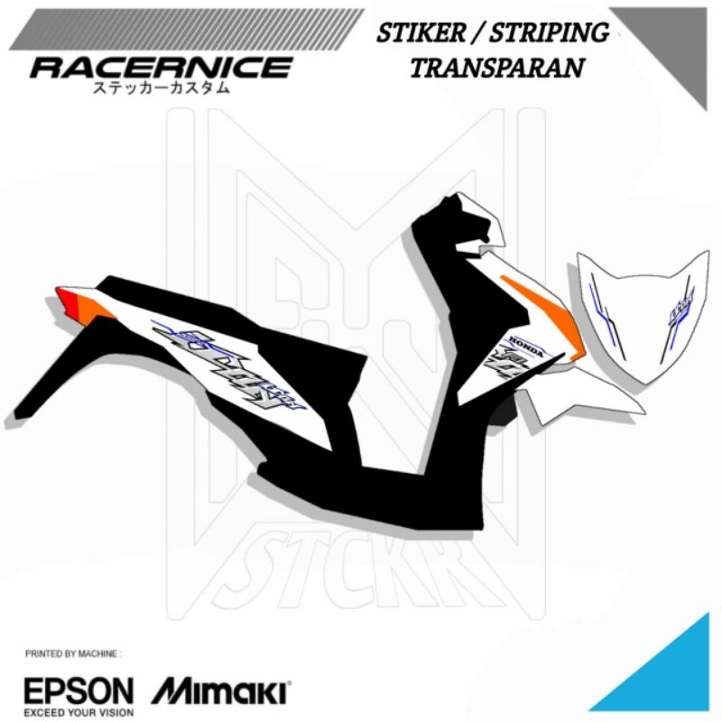 STRIPING STIKER BEAT FI 2013 2015 CUSTOM ICON URBAN RUNNER