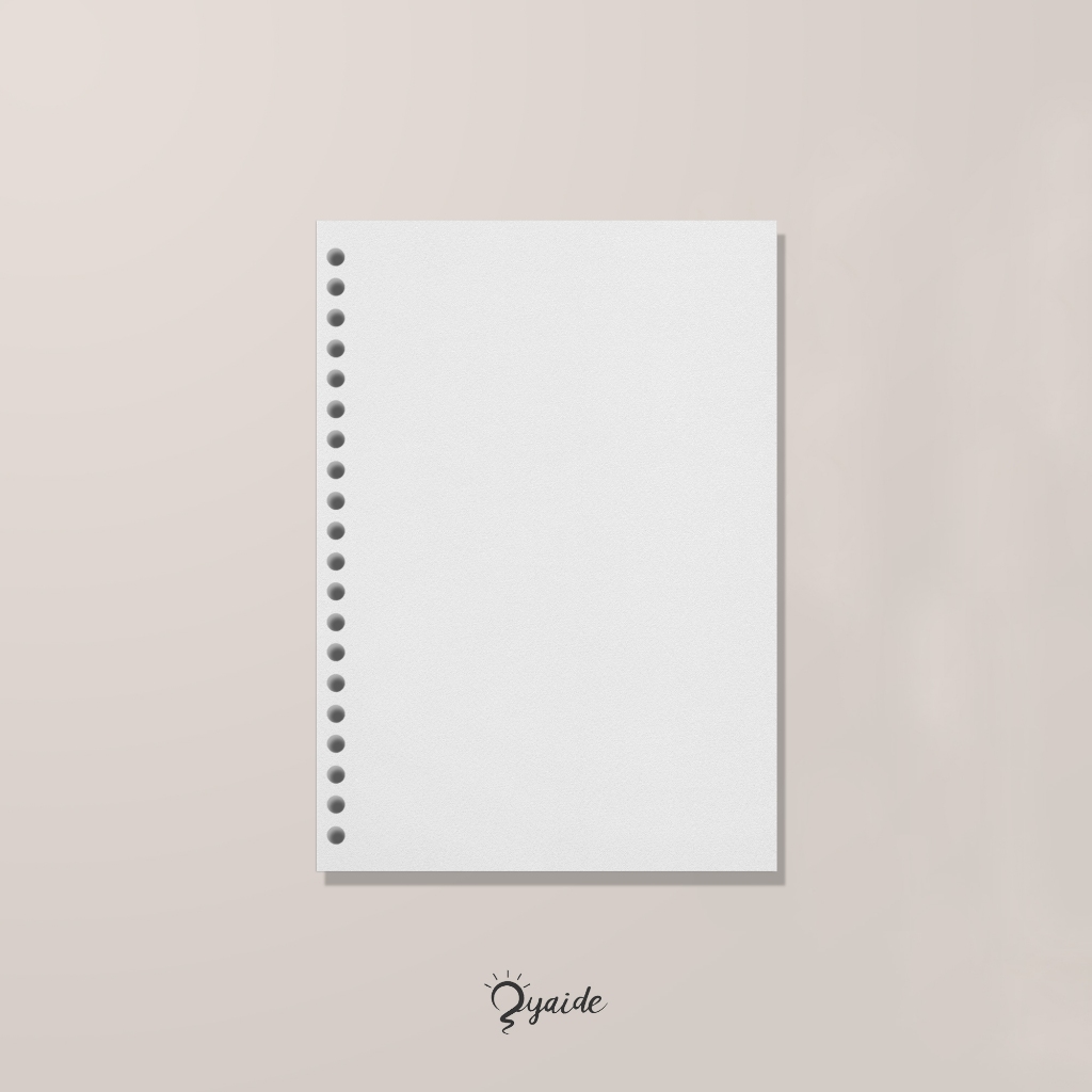 

Isi Binder A5 Loose Leaf Polos 20 holes HVS 100gsm Refill Buku Putih Blank