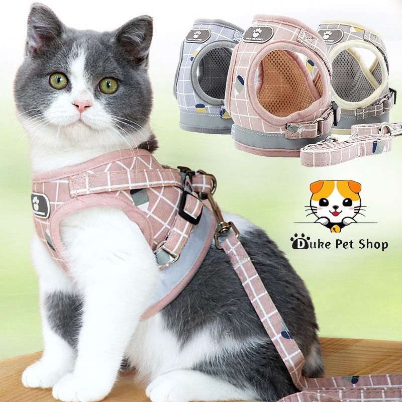 Tali kucing harness anjing kucing tali tuntun kucing tali kucing harness kucing rompi baju kucing