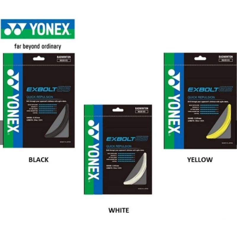 Senar Raket Badminton YONEX EXBOLT 65 ORIGINAL DENGAN PASANG MESIN DIGITAL
