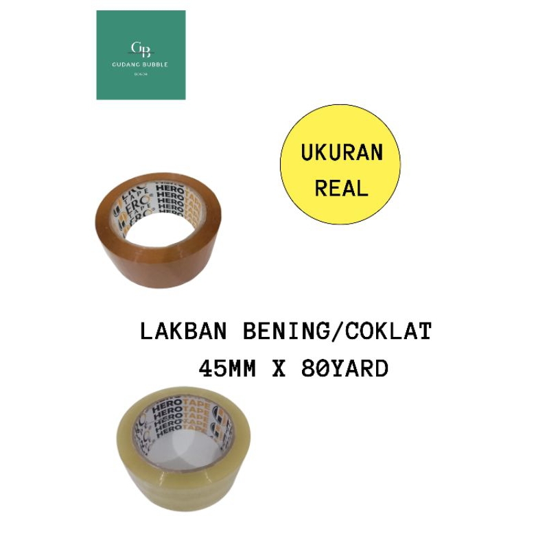 

LAKBAN BENING COKLAT 45MM X 80YARD