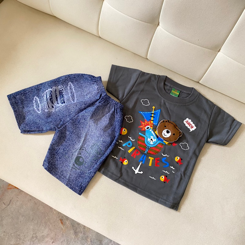 NATHAN SET (6-12 bulan) SNI / (Setelan anak laki-laki) / Baju setelan anak laki-laki) / Baju setelan