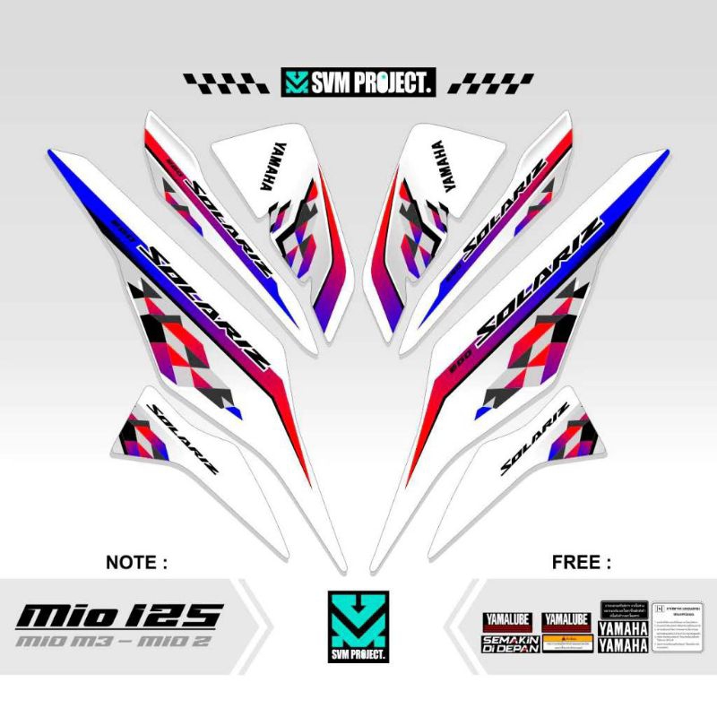 STRIPING MIO 125 MOTIF 9 / STICKER MIO M3 / Z / 125 / SOLARIZ STIKER / SOLARIZ / STIKER VARIASI MIO 