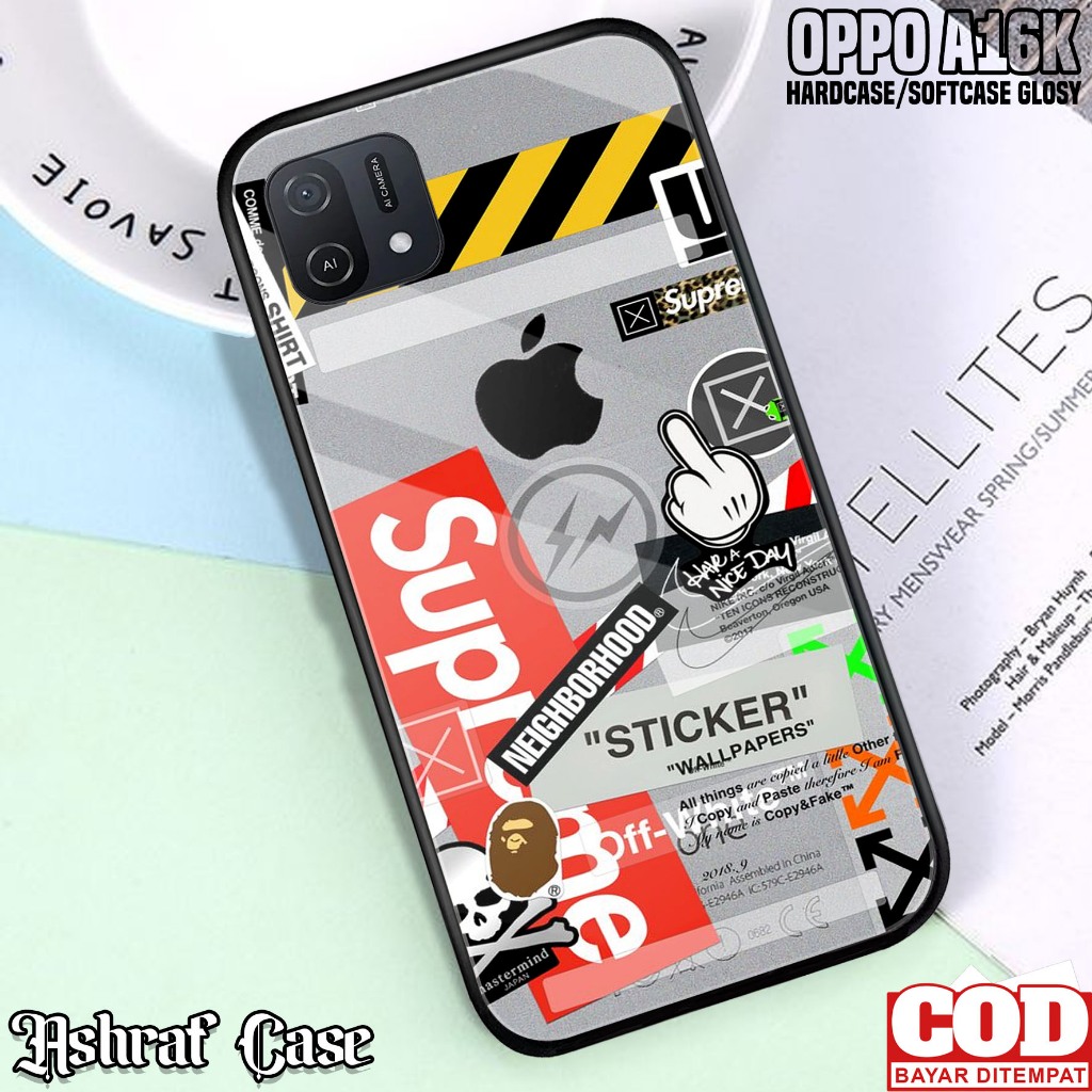 Case Oppo A16K - Casing Oppo A16K ( BA ) Silikon Hp Oppo A16K - Kesing Hp Oppo A16K - Softcase Glass