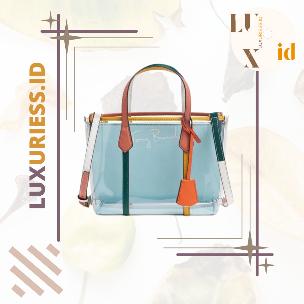 TORY BURCH PERRY TRANSPARENT CLEAR TOTE BAG