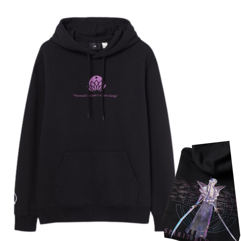 (11.11) Hoodie Hnm Spirit Blossom Black Sweater H&M Pria Wanita Full Tag
