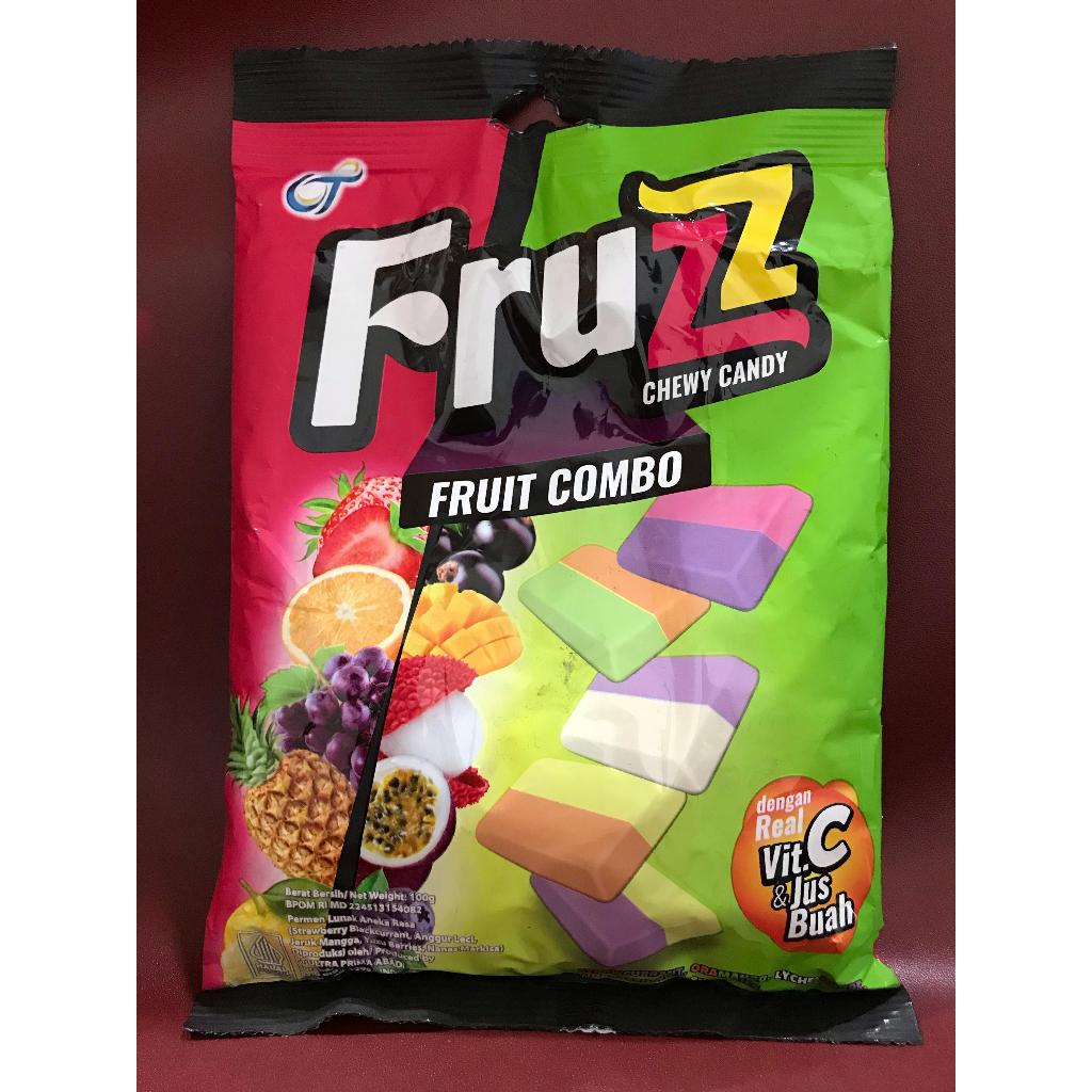 

Fruzz Chewy Candy 100G - Permen Rasa Strawberry Apel Dan Lemon