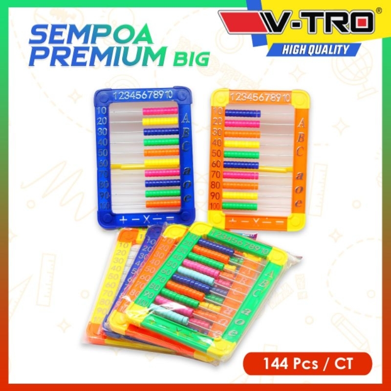 Alat Hitung Sempoa Anak / Sempoa Besar / Abacus Besar / Sempoa VTRO (1 PCS)