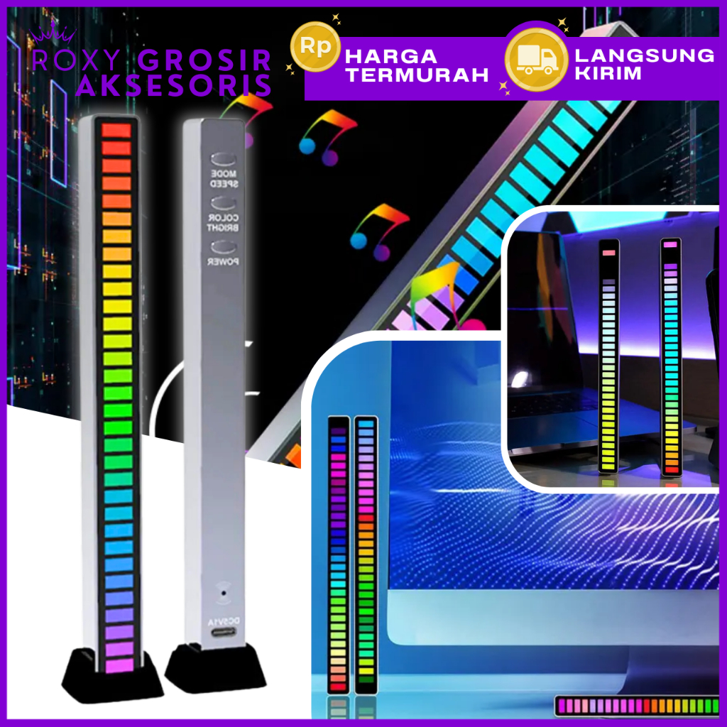 Lampu RGB Musik RGB Bar Strip Audio Indicator / Lampu RGB Strip Lampu LED RGB Lampu Musik Strip