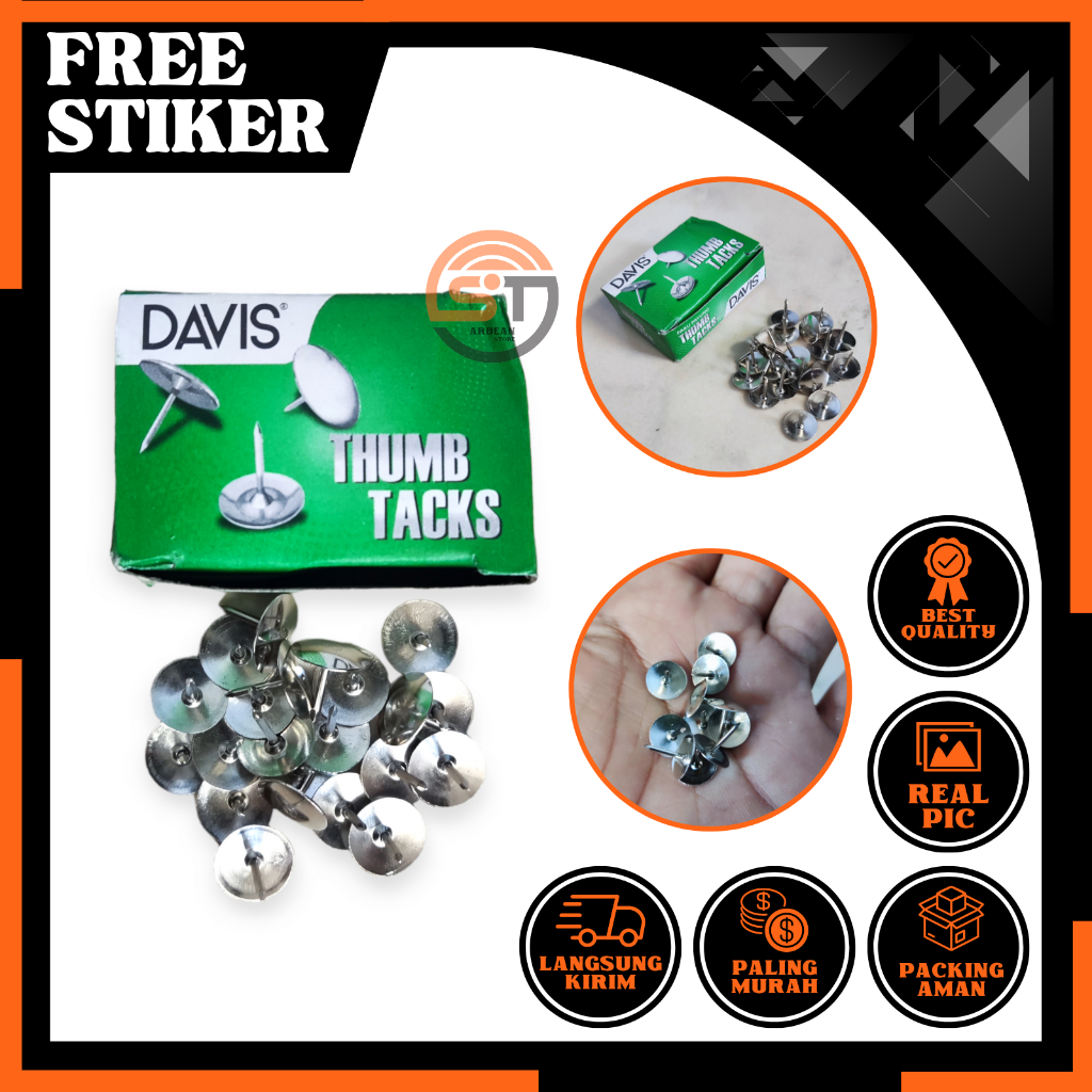 

1PAK Paku Payung Davis Pines Kecil Thumb Tacks Paku Pinus Mading Sekolah A095