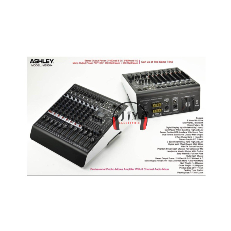 Power Mixer 8 Channel Ashley M8500+ M-8500+ M 8500+ Original