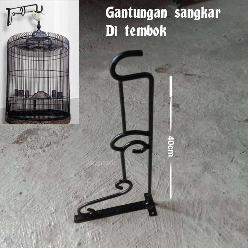 gantungan sangkar burung tempel dinding