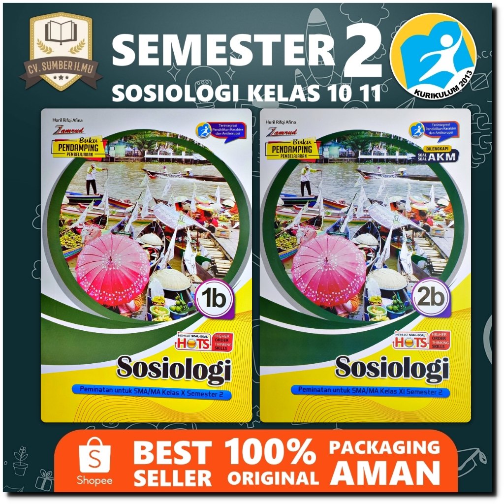 LKS SOSIOLOGI SMA/ MA KELAS 10 11 12 SEMESTER 2 K13 BARU | Zamrud