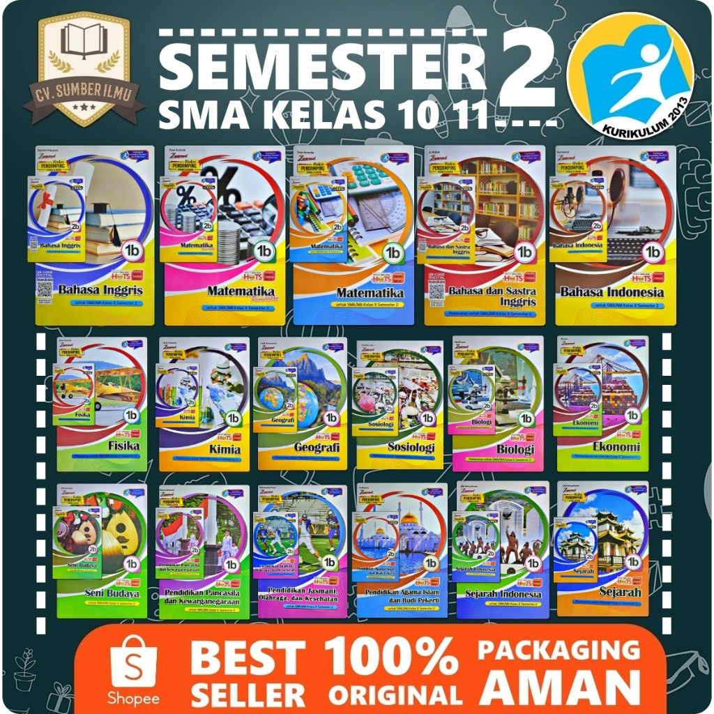 LKS SMA KELAS 10 11 SEMESTER 2 KURIKULUM K13 | Zamrud | MATEMATIKA, BAHASA INGGRIS, SASTRA INGGRIS, 