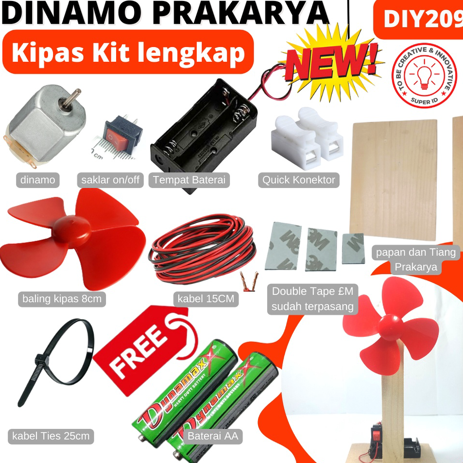 LSBB3298 DINAMO PRAKARYA  DIY DC 3-5 VOLT / DINAMO TAMIYA / DINAMO KECIL / DINA,O DIY KERAJINAN / DI