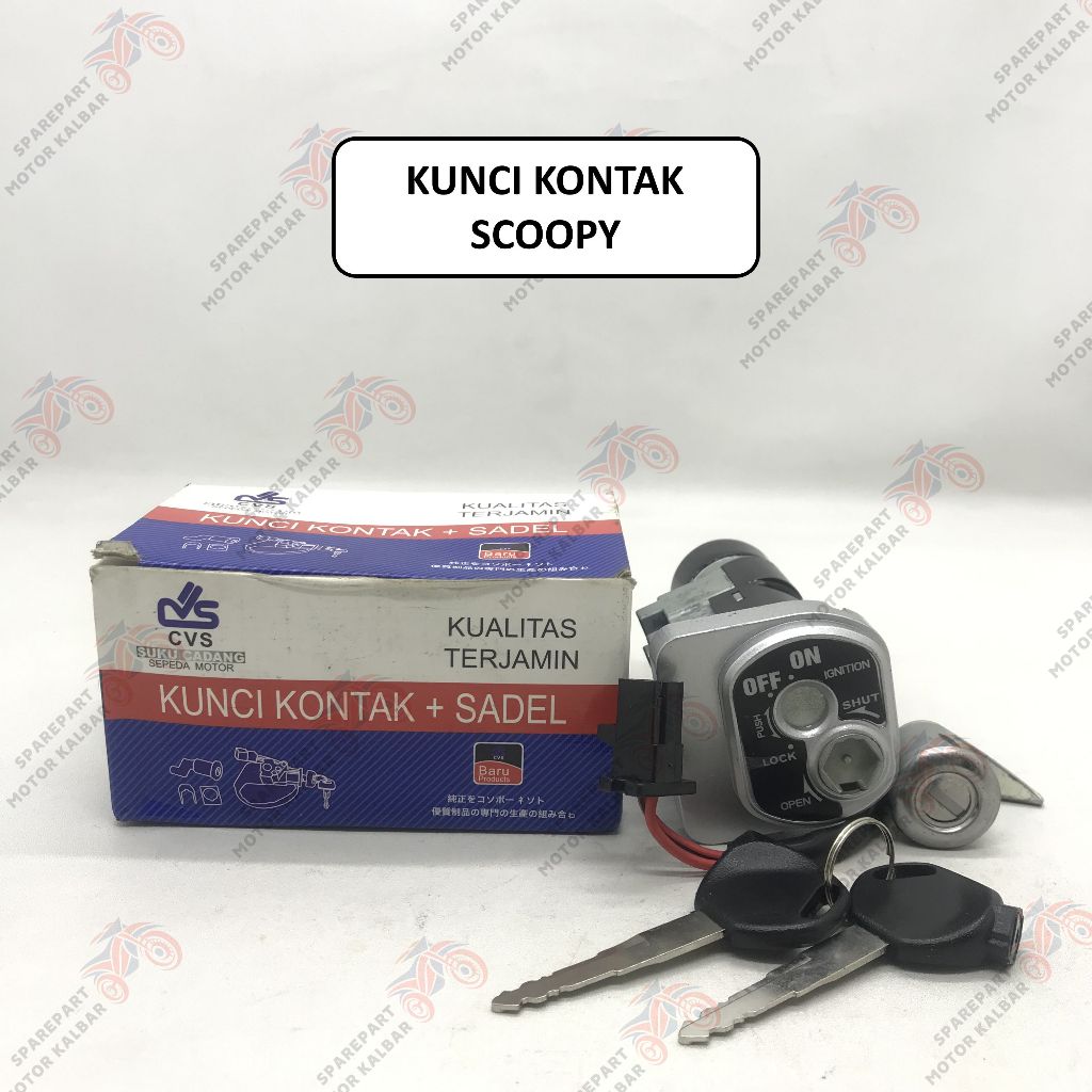 Kunci Kontak Set ( Kunci Kotak + Sadel ) Motor SCOOPY Merek CVS