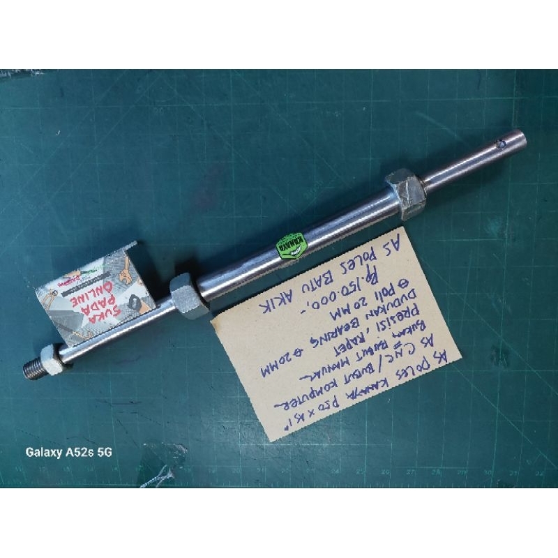 As poles batu akik 1inch bahan besi CNC bubut komputer presisi rapet mantap