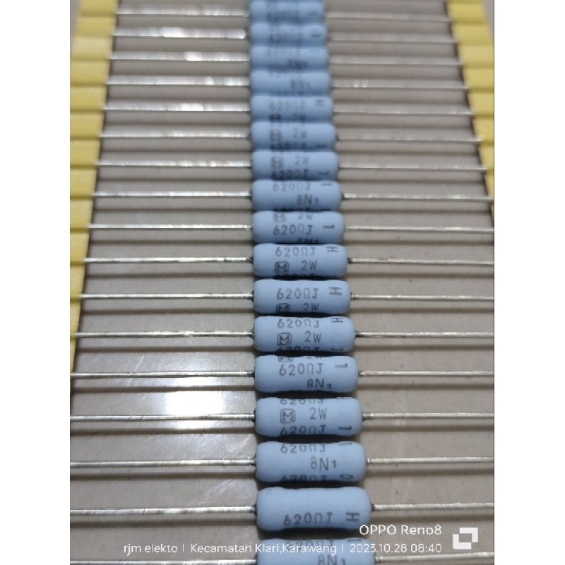 10pcs resistor panasonic ukuran 620ohm 2watt