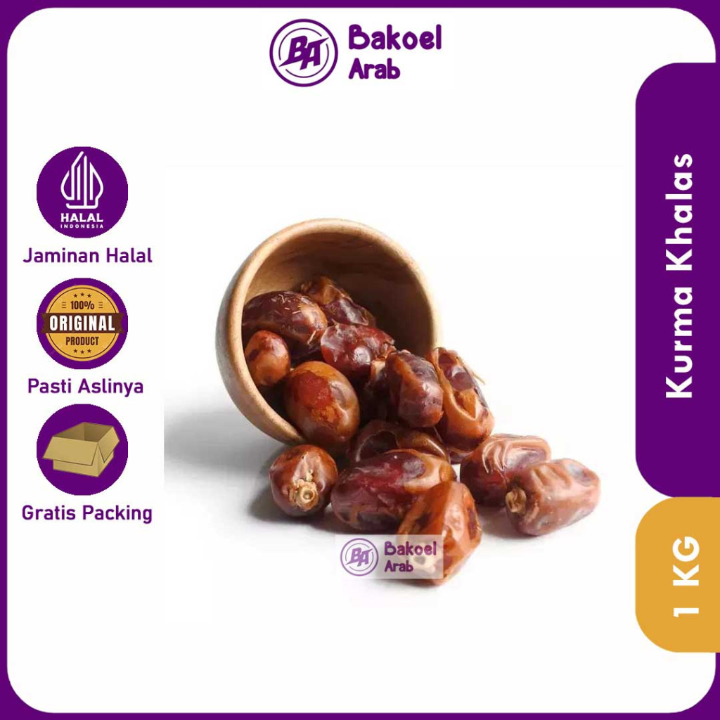 

Kurma Al Saad KHALAS 1KG Premium Asli Halal Arab Saudi Manis MPASI Booster Nabeez Legit Madu Mesir Sukari Oleh Oleh Haji Umroh